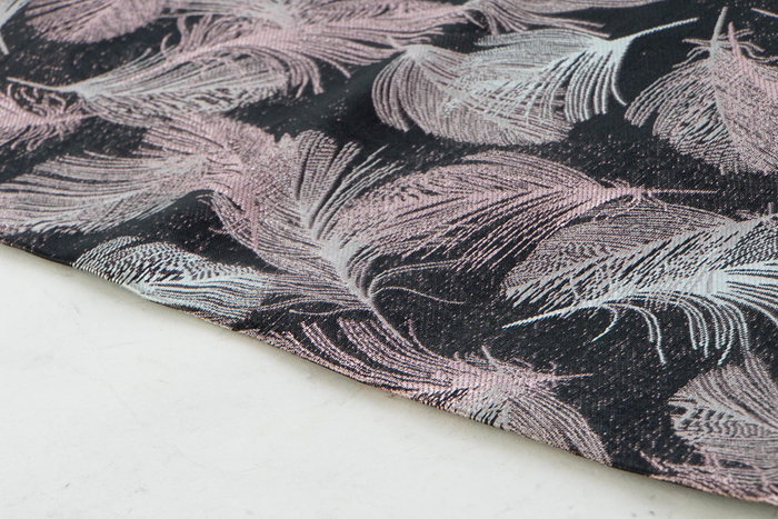 DKD Home Decor Camino de Mesa de Poliéster con Diseño de Plumas 180x30 cm