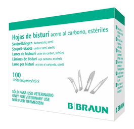B. Braun Hojas de Bisturí Vet Nº 10, 100 unidades