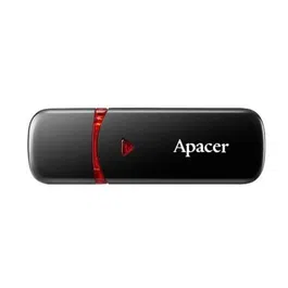 Apacer AH333 Mysterious Black USB 2.0 32GB, Memoria USB Pendrive con Diseño de Rayas Único y Orificio para Correa, Modelo AP32GAH333B-1