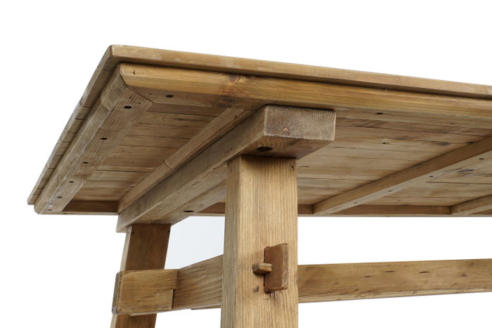 DKD Home Decor Mesa de Comedor de Madera de Pino Reciclado 220x100x76