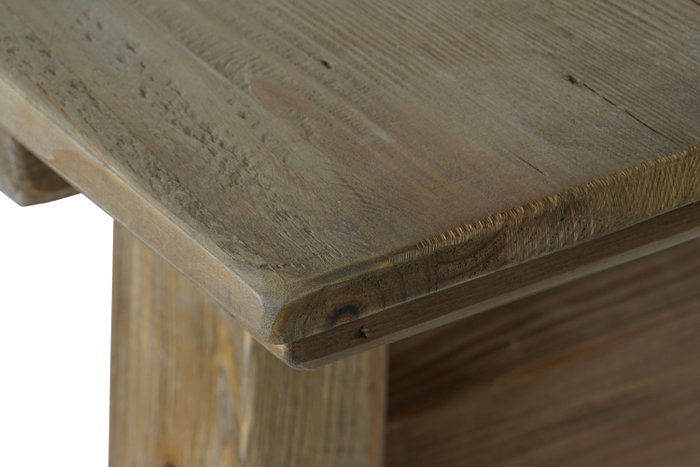 DKD Home Decor Mesa de Comedor de Madera de Pino Reciclado 220x100x76