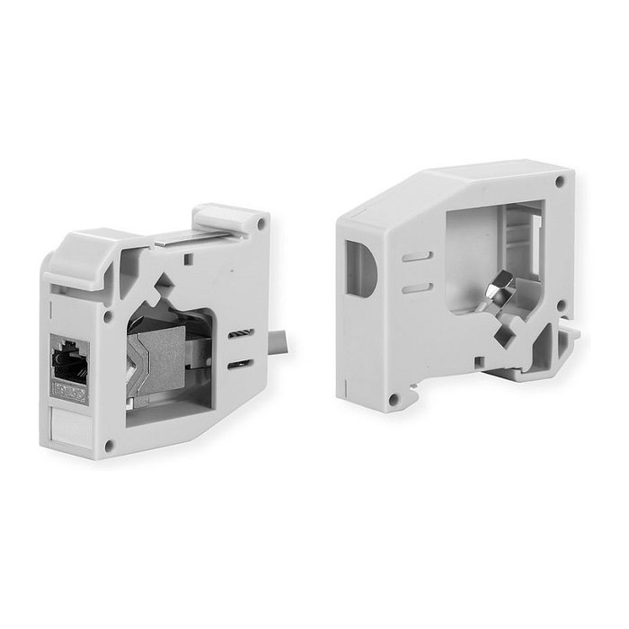 ROLINE Adaptador para riel para módulos Keystone sin montar 26.11.0340 ABS gris