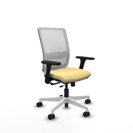 PIQUERAS Y CRESPO Silla de oficina Haches Crema y Blanco