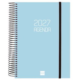 Finocam Agenda Espiral 2027 Celeste Tapa PP