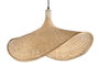DKD Home Decor Lámpara de Techo Ratan Marron Claro 47 x 35 x 65 cm