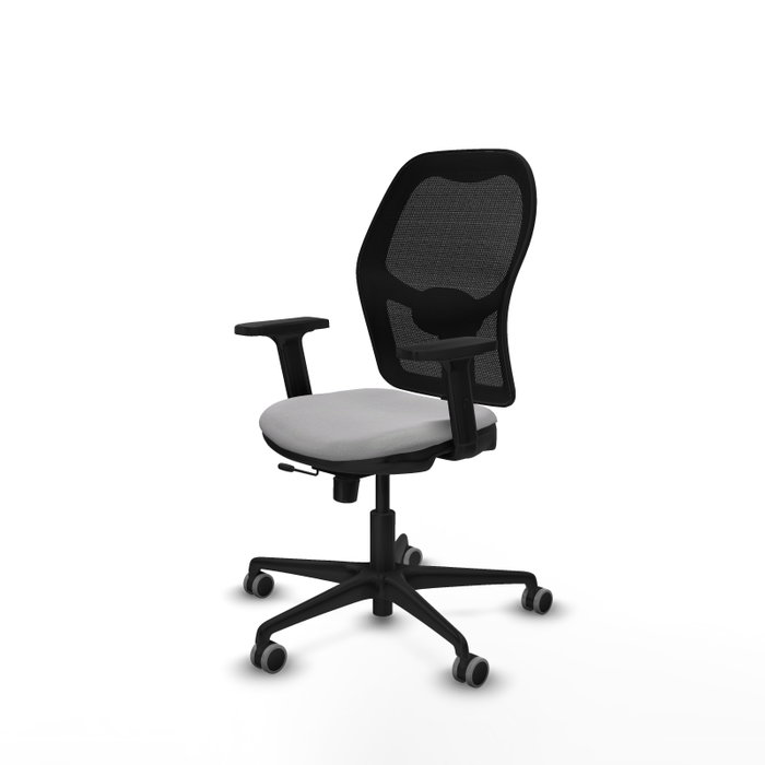 PIQUERAS Y CRESPO Silla de oficina Jorquera con mecanismo Sincro/Traslack, Gris claro y Negro