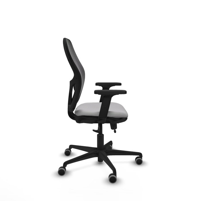 PIQUERAS Y CRESPO Silla de oficina Jorquera con mecanismo Sincro/Traslack, Gris claro y Negro