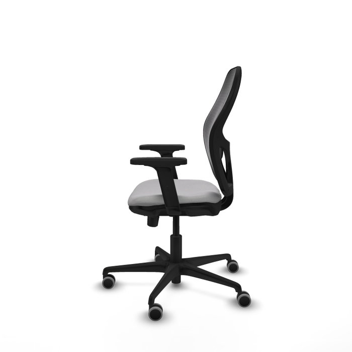 PIQUERAS Y CRESPO Silla de oficina Jorquera con mecanismo Sincro/Traslack, Gris claro y Negro