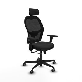 PIQUERAS Y CRESPO Silla de oficina Jorquera Sincro/Traslack Negro