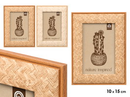 GIFTDECOR Portafotos Acabado Trenzado Surtido 2 10x15cm Madera