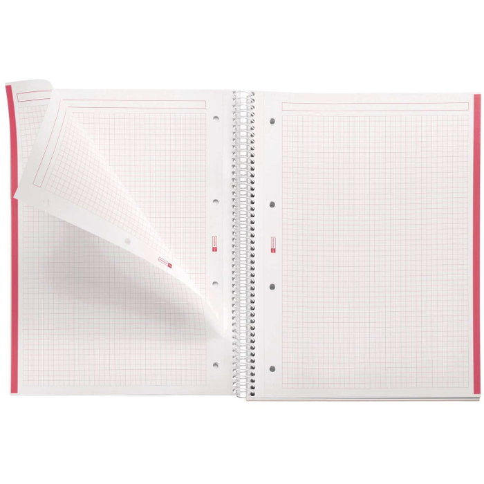 MIQUELRIUS Eco Emotions Collegeblock DIN A4 cuadriculado rojo
