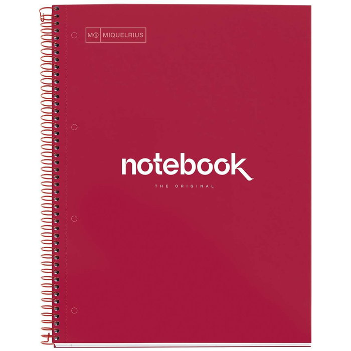 MIQUELRIUS Eco Emotions Collegeblock DIN A4 cuadriculado rojo