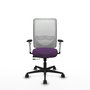 PIQUERAS Y CRESPO Silla de oficina Zulema con mecanismo Sincro/Traslack, morado y blanco