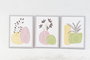 DKD Home Decor Cuadro Lienzo Pino 30x1,8x40 Jarrones Surtido de 3