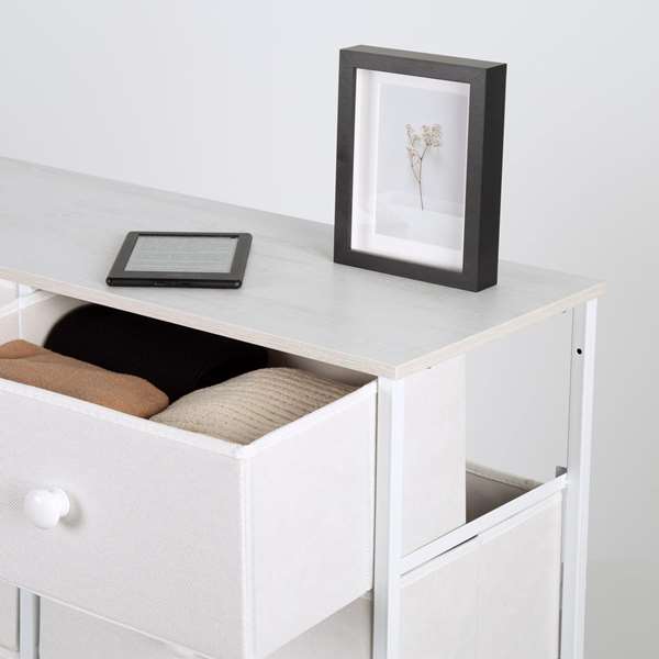 Color Baby Cómoda 8 Cajones 80x30x81 cm Blanco Mueble Infantil