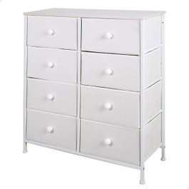 Color Baby Cómoda 8 Cajones 80x30x81 cm Blanco Mueble Infantil