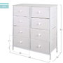 Color Baby Cómoda 8 Cajones 80x30x81 cm Blanco Mueble Infantil