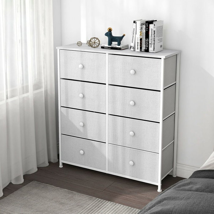 Color Baby Max Home Cómoda 8 Cajones 80X30X81 Cm - Blanco Color Baby Max Home Cómoda 8 Cajones 80X30X81 Cm - Blanco