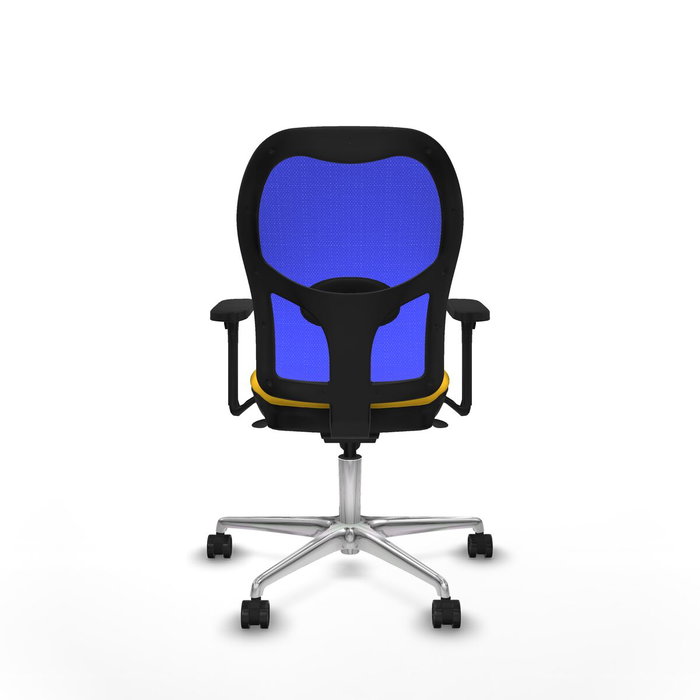 PIQUERAS Y CRESPO Silla de oficina Jorquera, mecanismo sincro, amarillo y azul PIQUERAS Y CRESPO Silla de oficina Jorquera, mecanismo sincro, amarillo y azul