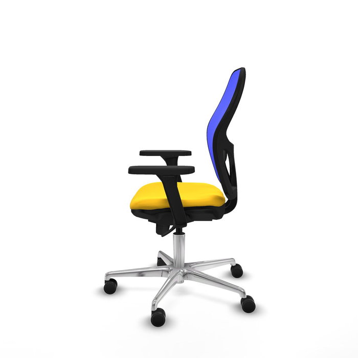PIQUERAS Y CRESPO Silla de oficina Jorquera, mecanismo sincro, amarillo y azul PIQUERAS Y CRESPO Silla de oficina Jorquera, mecanismo sincro, amarillo y azul