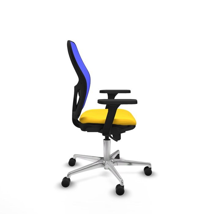 PIQUERAS Y CRESPO Silla de oficina Jorquera, mecanismo sincro, amarillo y azul PIQUERAS Y CRESPO Silla de oficina Jorquera, mecanismo sincro, amarillo y azul