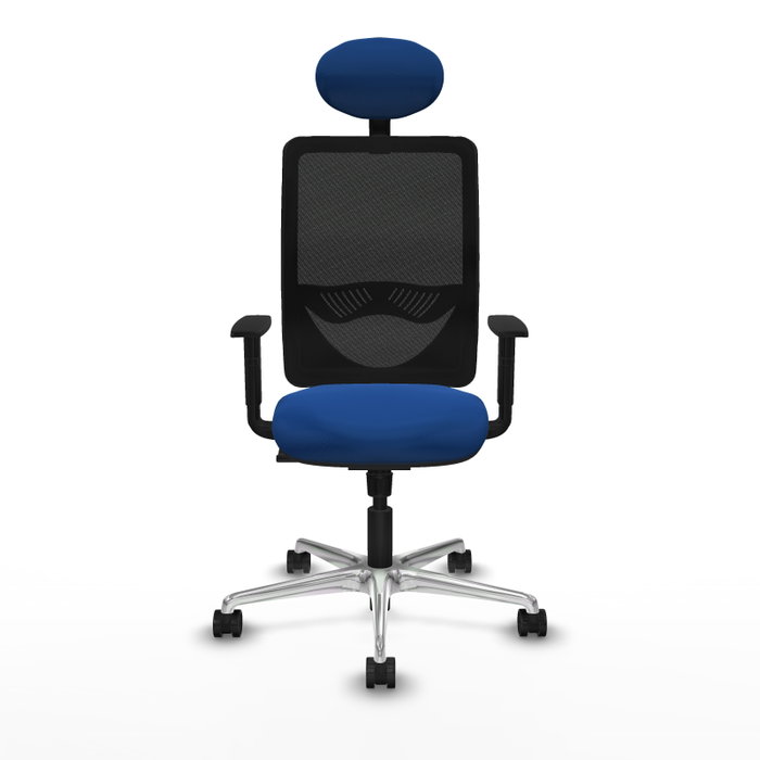 PIQUERAS Y CRESPO Silla de oficina Zulema con mecanismo Sincro, Azul y Negro