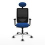 PIQUERAS Y CRESPO Silla de oficina Zulema con mecanismo Sincro, Azul y Negro