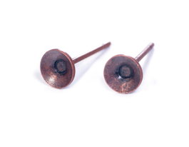 Innspiro Pendiente metálico para incrustar con cono cobrizo envejecido 5x12mm, 10 unidades