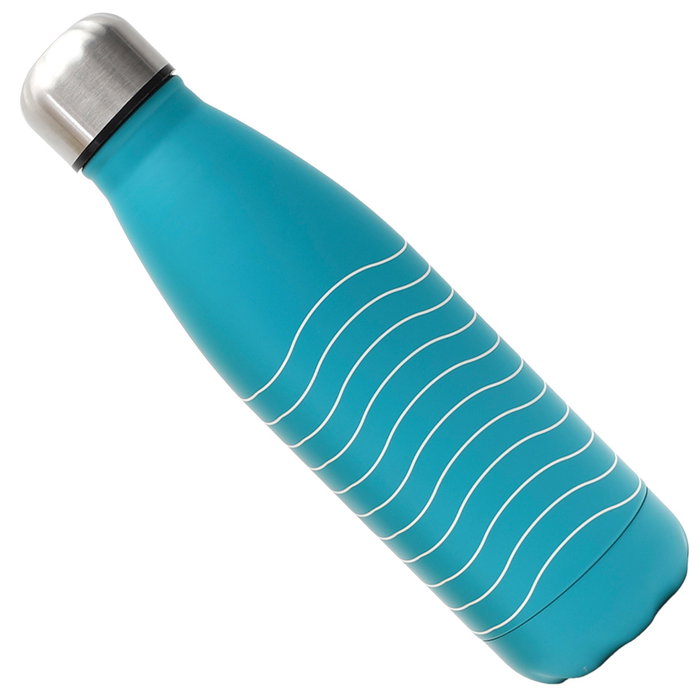 Cook Concept Termo Botella 500 Ml Pop Playa Acero Inoxidable Doble Pared Frío 18h Caliente 6h