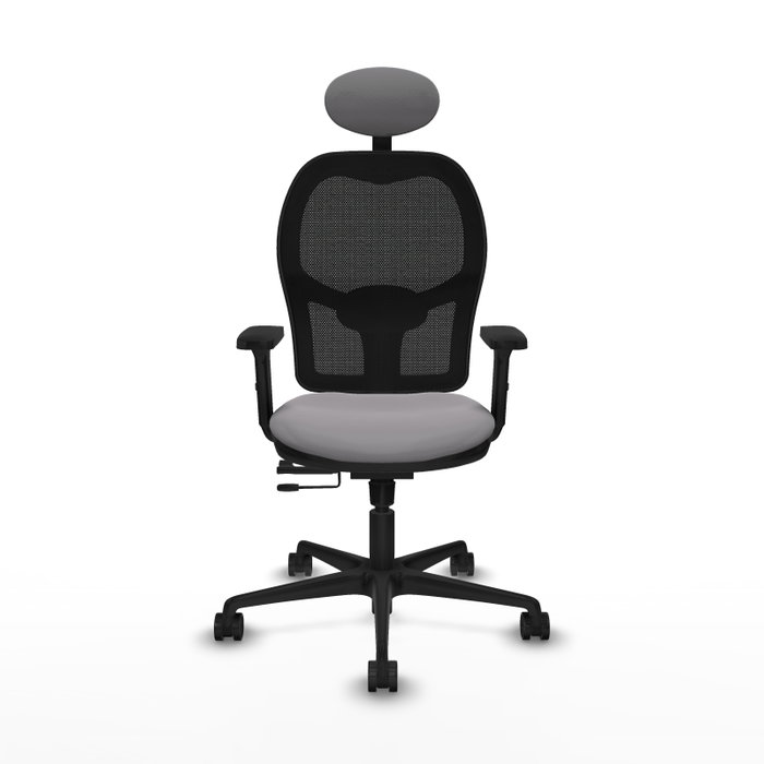 PIQUERAS Y CRESPO Silla de oficina Jorquera con mecanismo Sincro/Traslack Gris y Negro