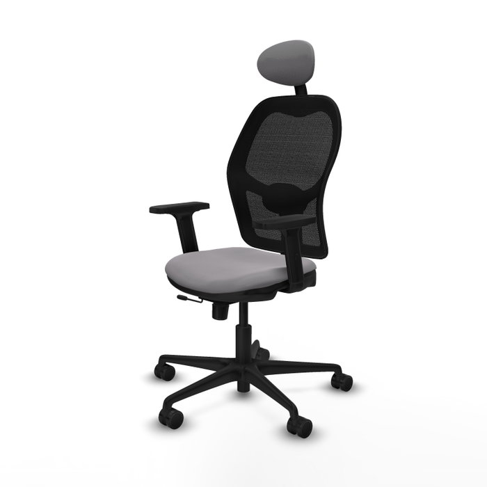PIQUERAS Y CRESPO Silla de oficina Jorquera con mecanismo Sincro/Traslack Gris y Negro
