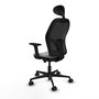 PIQUERAS Y CRESPO Silla de oficina Jorquera con mecanismo Sincro/Traslack Gris y Negro