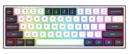 Redragon ALCOR QMK K717WB-RGB-PRO Teclado Mecánico Gaming Inalámbrico RGB 60% Blanco-Negro Layout Español