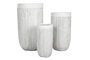 DKD Home Decor Set de 3 Maceteros de Magnesia Crudo 44x44x79 cm