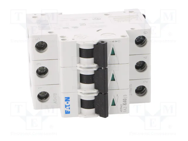 EATON ELECTRIC FAZ-K40/3 Interruptor magnetotérmico 3 polos 40A 15kA EATON ELECTRIC FAZ-K40/3 Interruptor magnetotérmico 3 polos 40A 15kA