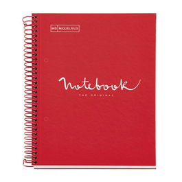 Bloc Miquelrius Emotions Notebook 1 Micro.Tapa Extra A5 80H 90G Cuadric.5X5 Rojo (Set de 5)