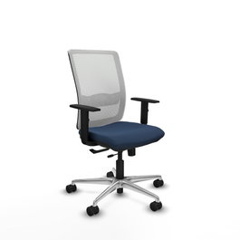 PIQUERAS Y CRESPO Silla de oficina Haches Azul marino y Blanco