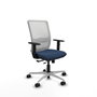 PIQUERAS Y CRESPO Silla de oficina Haches Azul marino y Blanco