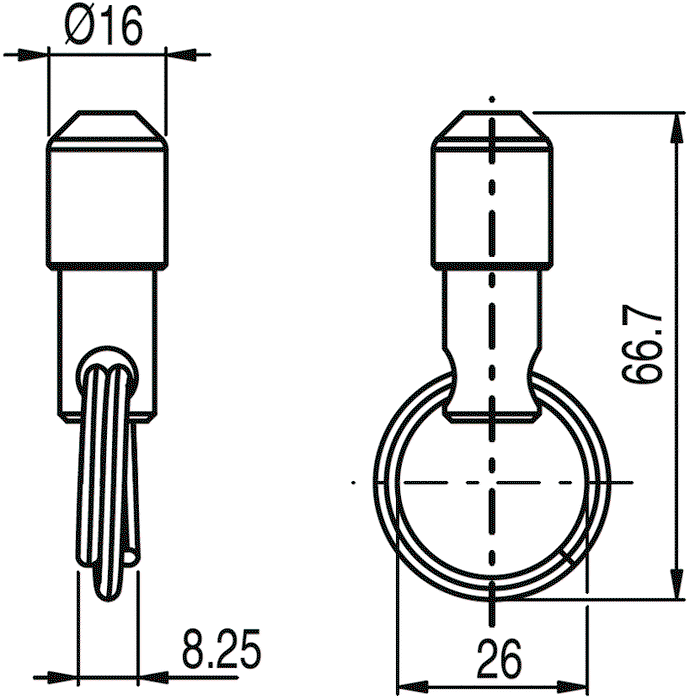 PIZZATO ELETTRICA Orejeta para cuerda FAST line FC/FD/FL/FP PIZZATO ELETTRICA Orejeta para cuerda FAST line FC/FD/FL/FP
