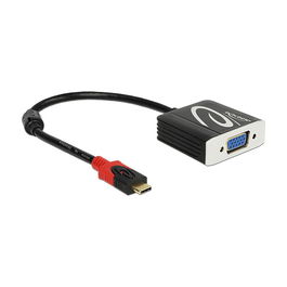 DeLOCK Adapter USB-C a VGA para Monitor, Conector HDMI, Cargador, Delock