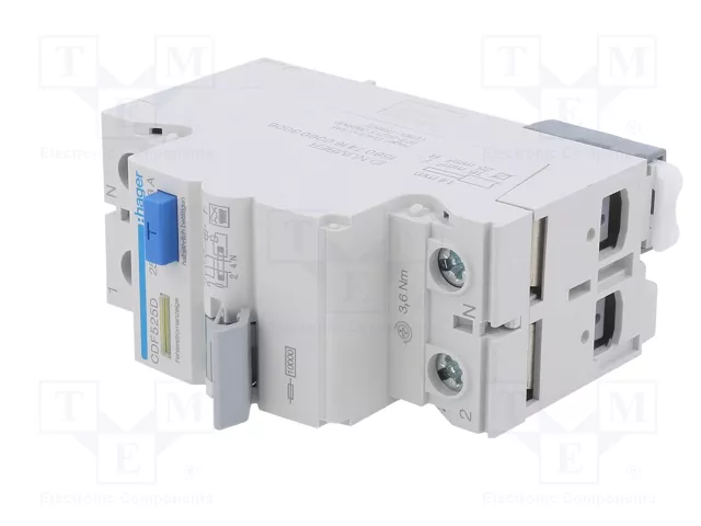 HAGER Interruptor diferencial 25A 30mA 1+N