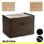 Kipit Caja Plegable de TNT 38x25x25 cm, 20 Litros, Surtido Colores Beige/Gris/Marrón (Set de 24)