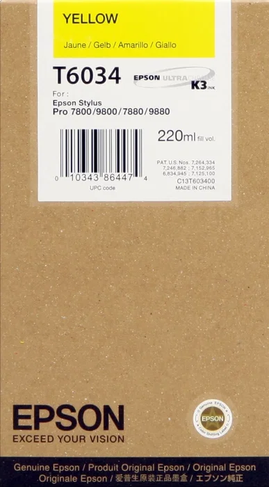 Epson Cartucho de Tinta T6034 Amarillo 220ml