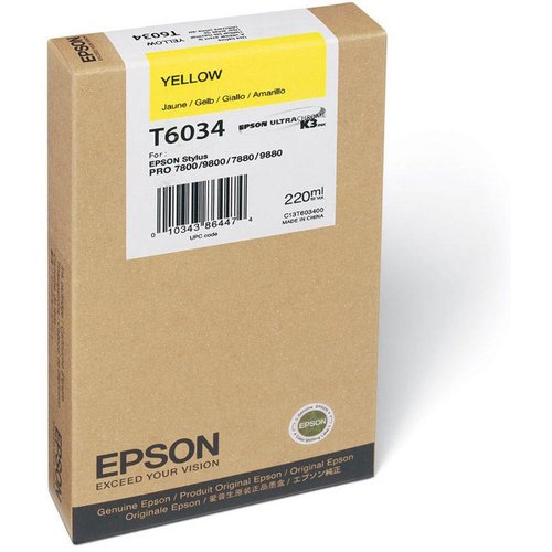 Epson Cartucho de Tinta T6034 Amarillo 220ml