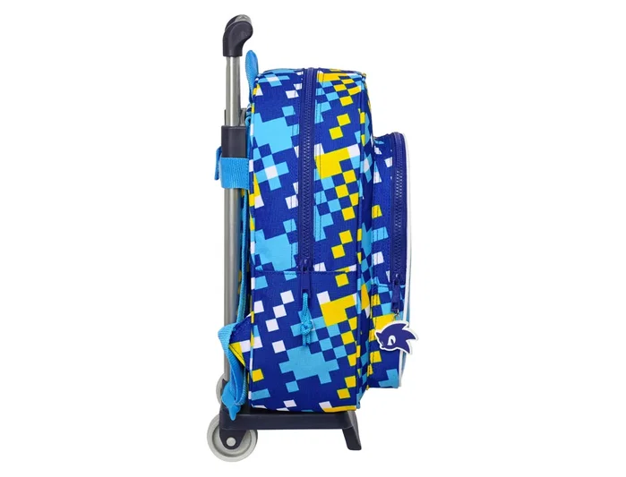 Safta Mochila Escolar Sonic Speed con Carro Azul