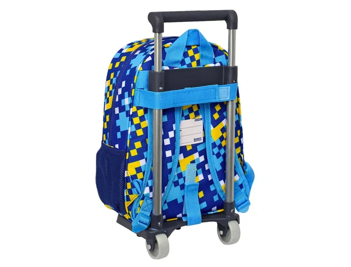 Safta Mochila Escolar Sonic Speed con Carro Azul