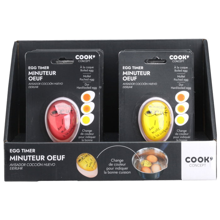 Cook Concept Temporizador de Huevos Indicador de Cocción por Color 5,7x4x3 cm