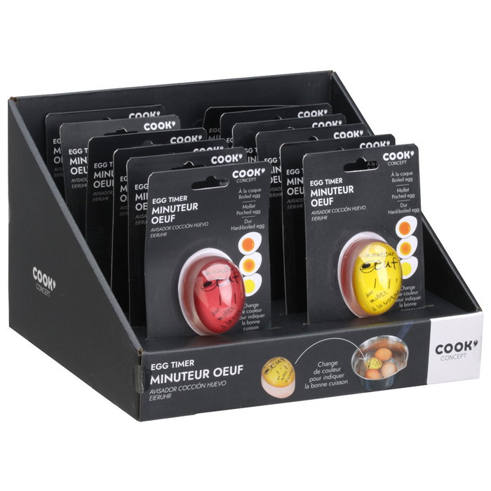 Cook Concept Temporizador de Huevos Indicador de Cocción por Color 5,7x4x3 cm