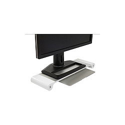 Terratec 219730 Monitorständer Spacebar de escritorio para 1 pantalla, blanco, aluminio