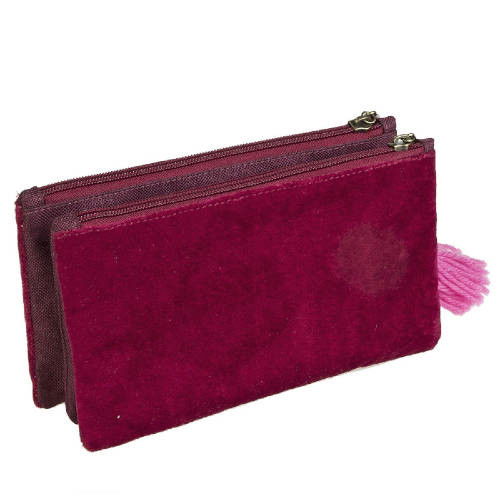 Coquette Estuche Triple 16007090700 Fucsia 21x11x5 cm Terciopelo Coquette Estuche Triple 16007090700 Fucsia 21x11x5 cm Terciopelo